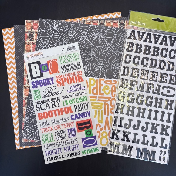 Spooky Season - Scrapbooking Bundle of Paper and Stickers - Picture 1 of 9